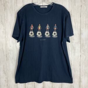 Ben Sherman Men's World Cup Soccer Graphic Short Sleeve Black Cotton T Shirt XXL